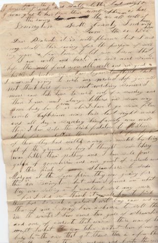 Early Indiana To Mo Letter & Cover.