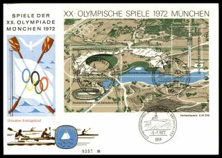 Mayfairstamps Germany 1972 München Olympics Souvenir Sheet Sport First Day Cover