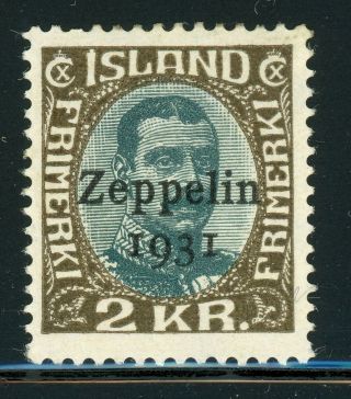 Iceland Mh Zeppelin Selections: Scott C11 2k Brown/green (1931) Cv$50,