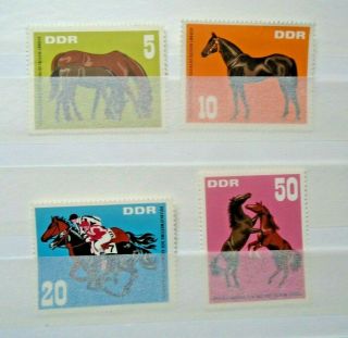 Horses Wildlife Set Vf Mnh Gdr Ddr East Germany Deutschland V275.  1 Start 0.  99$