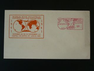 World Philatelic Convention 1941 With Slogan Meter Saint Louis 77404