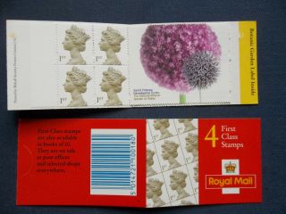 Hb20 4 X First Class Machin Barcode Stamp Booklet Botanical Garden Wales Label