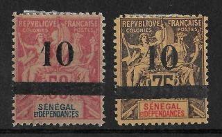 Senegal French Colonies 1903 Lh Set Of 2 Yvert 27 - 28 Cv €60