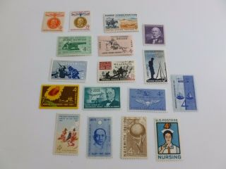 United States Scott 1174 - 1190,  a set of 13 Commemorative stamps from 1961 2