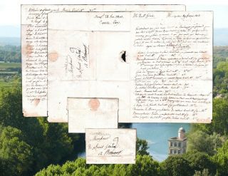 1803 France 23? - Montpellier To Beziers Stampless Cover Folded Letter