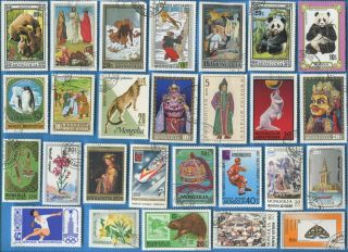 Mongolia And Monaco Postage Stamps 200 Different [sta2367]