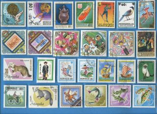 Mongolia and Monaco postage stamps 200 different [sta2367] 2