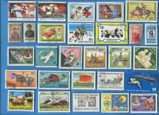 Mongolia and Monaco postage stamps 200 different [sta2367] 3