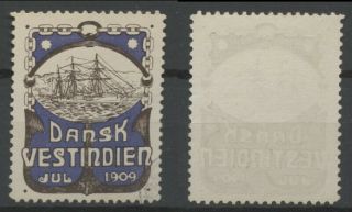No: 69019 - Danish West Indies (1909) - An Old Christmas Stamp - (no Gum)