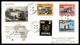 Mayfairstamps Us Fdc 1958 Ghana Independence Day Combo Fdc First Day Cover Wwb52