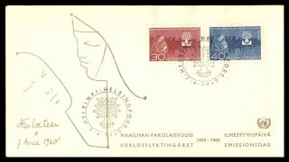 Mayfairstamps Finland 1960 Jean Cocteau The Year Of The Refugee United Nations O