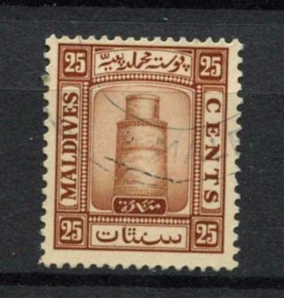 Maldive Islands 1933 Sg 18a 25c Brown A78121