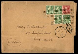 Mayfairstamps Us Postal History 1938 Philadelphia To Ardmore Pennsylvania Pennsy