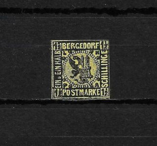 Sstamps Bergedorf 1861.  Coat Of Arms 1,  1/2sch.  Mi3 Cv33$ T118