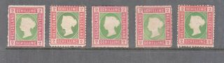 Heligoland 1867 2 Schilling Rose - Green,  You Are Buying One Value Only