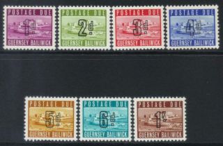 Guernsey 1969 Postage Due Mnh Set Of 7