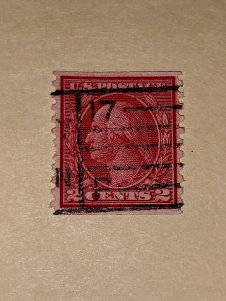 Very Rare George Washington Red 2 Cent Us Postage Stamp Double Coil