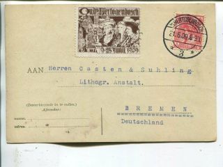 Netherlands 5c On Post Card To Germany 