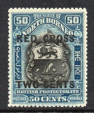 North Borneo 1918 50c,  2c O/p Red Cross Two Cents Sg 230