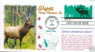 Coverscape Computer Generated Elk Postal Stationary Fdc