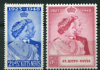 1949 Royal Silver Wedding St Kitts Set Unmounted