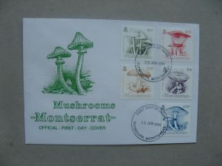 Montserrat,  Cover Fdc 1991,  Mushrooms