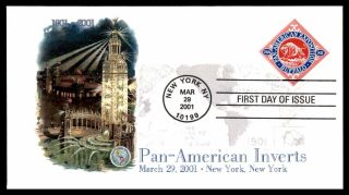 Mayfairstamps Us Fdc 2001 York Pan American Inverts Buffalo Fdc Cover Wwb518