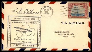 Mayfairstamps Event 1930 Jersey Camden Tri State Aircraft Show Sc C11 Signed