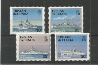 Tristan Da Cunha 1993 Ships Of Royal Navy 3rd Series Sg,  565 - 568 Um/m Lot 6033a
