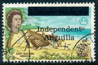 Scott 10/sg 10,  20c 1967 Independent Anguilla Overprint,  F,