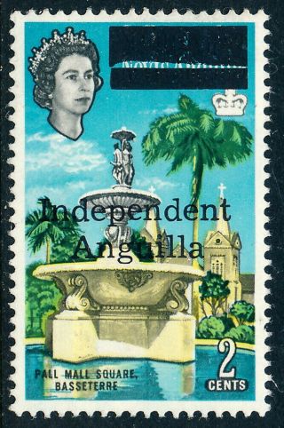 Scott 3/sg 3,  2c 1967 Independent Anguilla Overprint,  Vf Nh (um)