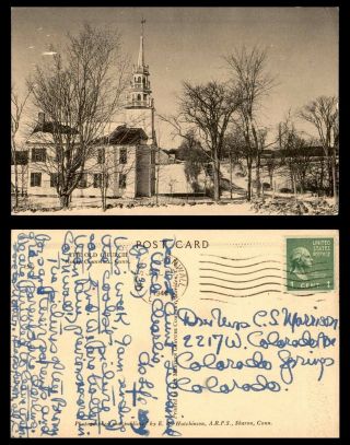 Mayfairstamps Us 1948 The Old Church North Cornwall Connecticut Post Card Wwb562