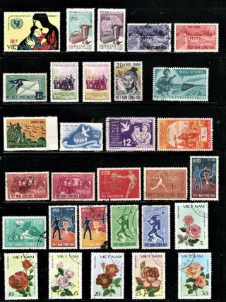 Hick Girl Stamp - M&u.  Vietnam Stamp Assortment T276