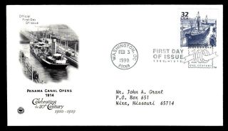 Ctc 1914 Panama Canal Opens Stamp First Day Cover Fdc (9476)