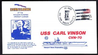 Aircraft Carrier Uss Carl Vinson Cvn - 70 Commissioning Everett Naval Cover (4177)