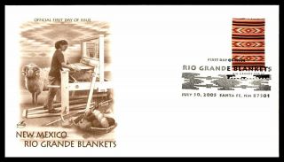 Mayfairstamps Us Fdc 2005 Mexico Rio Grande Blankets Tri Colored Art Craft W