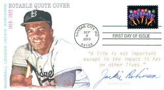 Coverscape Computer Generated Jackie Robinson Quotation Fdc