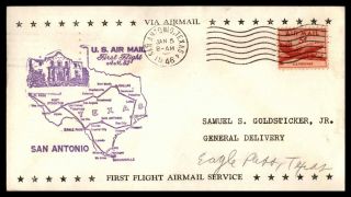 Mayfairstamps 1948 First Flight Cover San Antonio Texas - Eagle Pass Texas Fca34
