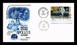 Dr Jim Stamps Us Apollo 11 Men On Moon Combo Fdc Cover Air Mail