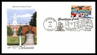 Mayfairstamps Us Fdc 2002 Delaware State Capitol In Dover Art Craft Wwb_14659