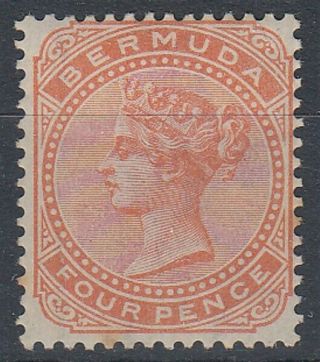 Bermuda 1880 4d.  Orange - Red Qv (id:747/d40692)