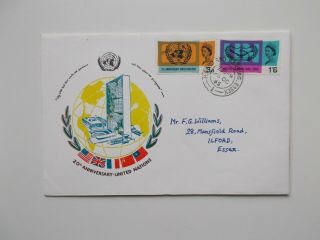1965 U.  N.  O.  On First Day Cover With Ilford & Barking,  Essex Cds Cancel Cat £20