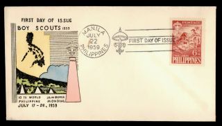 Dr Who 1959 Philippines Boy Scouts 10th World Jamboree Fdc C136920