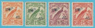 Papua Guinea C28 - C31 Airmail Never Hinged Og No Faults Very Fine