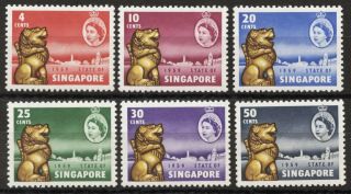 Singapore: 1959 Constitution Set Of 6 Sg53 - 58 (mnh)