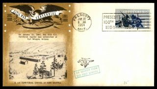 Mayfairstamps Us 1964 Prescott Arizona Via Courier Civil War Centennial Cover Ww