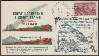 Usa 1958 Spokane Portland Seattle Great Railway Companion Streamliner Celeb.  Cvr