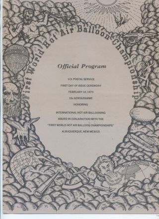 Very Rare Scuc46cl Large Balloons Ceremony Program Great Price