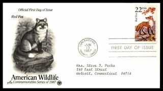 Mayfairstamps Us Fdc 1987 American Wildlife Red Fox Fdb1517