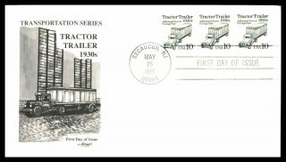 Mayfairstamps Us Fdc 1991 Transportation Series Secaucus Tractor Trailer Artmast